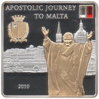 Cook Islands 5 Dollars 2010 - Papstbesuch auf Malta -...