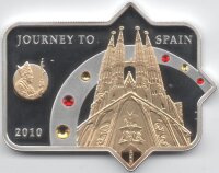 Cook Islands 5 Dollars 2010 - Papstbesuch in Spanien -...