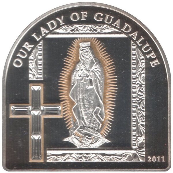 Cook Islands 5 Dollars 2011 - Wallfahrtsstätte Guadaloupe - Silber PP teilvergoldet