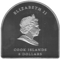 Cook Islands 5 Dollars 2011 - Wallfahrtsstätte Guadaloupe - Silber PP teilvergoldet