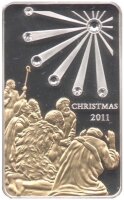 Cook Islands 5 Dollars 2011 - Weihnachten 2011 - Silber...