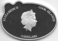 Cook Islands 5 Dollars 2011 - Weltjugendtag in Madrid - Silber PP teilvergoldet