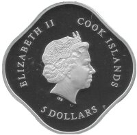 Cook Islands 5 Dollars 2012 - 85. Geburtstag von Papst Benedikt XVI. - Silber PP teilvergoldet
