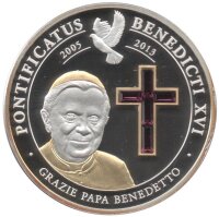 Cook Islands 5 Dollars 2013 - Abschied Papst Benedikt...