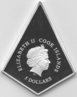 Cook Islands 5 Dollars 2013 - Jahr des Lichts - Silber PP teilvergoldet