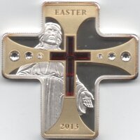 Cook Islands 5 Dollars 2013 - Ostern 2013 - Silber PP...