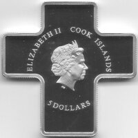Cook Islands 5 Dollars 2013 - Ostern 2013 - Silber PP teilvergoldet