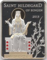 Cook Islands 5 Dollars 2013 - Heilige Hildegard - Silber...