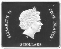 Cook Islands 5 Dollars 2015 - Bekehrung des Paulus - Silber PP teilvergoldet
