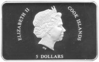 Cook Islands 5 Dollars 2016 - Das letzte Abendmahl - Silber PP teilvergoldet