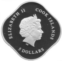 Cook Islands 5 Dollars 2016 - 80. Geburtstag von Papst Franziskus - Silber PP teilvergoldet