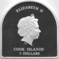 Cook Islands 5 Dollars 2016 - Weihnachten 2016 - Silber PP teilvergoldet