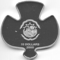 Liberia 10 Dollars 2005 - Sede Vacante 2005 - Silber PP teilvergoldet