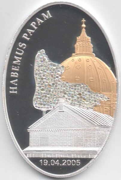 Liberia 10 Dollars 2005 - Aufsteigender Rauch - Silber PP teilvergoldet