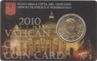 Vatikan 50 Cent 2010 - Benedikt XVI. - Coincard Nr.1