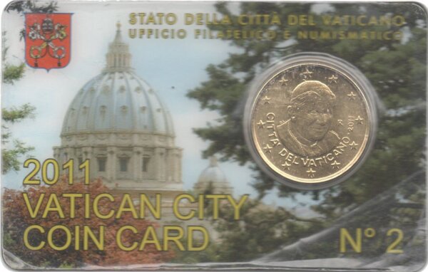 Vatikan 50 Cent 2011 - Benedikt XVI. - Coincard Nr.2