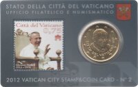 Vatikan 50 Cent 2012 - Benedikt XVI. - Coincard mit...