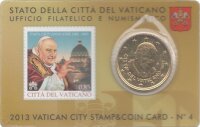 Vatikan 50 Cent 2013 - Benedikt XVI. - Coincard mit...