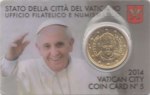 Vatikan 50 Cent 2014 - Franziskus - Coincard Nr.5