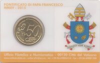 Vatikan 50 Cent 2015 - Franziskus - Coincard mit Briefmarke Nr.6