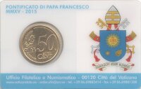 Vatikan 50 Cent 2015 - Franziskus - Coincard mit Briefmarke Nr.7