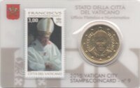 Vatikan 50 Cent 2015 - Franziskus - Coincard mit...