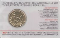Vatikan 50 Cent 2015 - Franziskus - Coincard Nr.6
