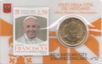 Vatikan 50 Cent 2016 - Franziskus - Coincard mit...
