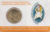 Vatikan 50 Cent 2016 - Franziskus - Coincard mit Briefmarke Nr.12