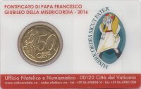 Vatikan 50 Cent 2016 - Franziskus - Coincard mit Briefmarke Nr.13