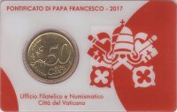 Vatikan 50 Cent 2017 - Franziskus - Coincard mit Briefmarke Nr.14