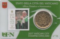 Vatikan 50 Cent 2017 - Franziskus - Coincard mit...