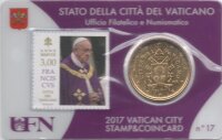 Vatikan 50 Cent 2017 - Franziskus - Coincard mit...