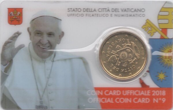 Vatikan 50 Cent 2018 - Franziskus - Coincard Nr.9