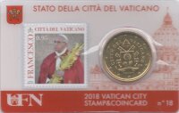 Vatikan 50 Cent 2018 - Franziskus - Coincard mit...