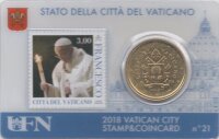 Vatikan 50 Cent 2018 - Franziskus - Coincard mit...