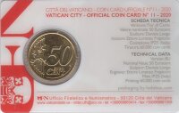 Vatikan 50 Cent 2020 - Franziskus - Coincard Nr.11