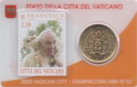 Vatikan 50 Cent 2020 - Franziskus - Coincard mit...