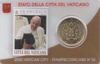 Vatikan 50 Cent 2020 - Franziskus - Coincard mit...