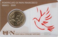 Vatikan 50 Cent 2020 - Franziskus - Coincard mit Briefmarke Nr.35