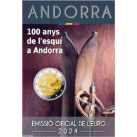 Andorra 2 Euro 2024 "100 Jahre Skifahren"