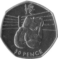 UK 50 Pence 2011 - XXX. Olympische Sommerspiele 2012 in London "Boxing" - Ku-Ni