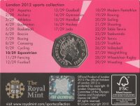 UK 50 Pence 2011 - XXX. Olympische Sommerspiele 2012 in London "Equestrian" - Ku-Ni