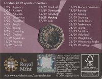 UK 50 Pence 2011 - XXX. Olympische Sommerspiele 2012 in London "Hockey" - Ku-Ni
