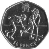 UK 50 Pence 2011 - XXX. Olympische Sommerspiele 2012 in London "Hockey" - Ku-Ni