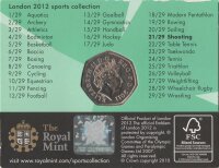 UK 50 Pence 2011 - XXX. Olympische Sommerspiele 2012 in London "Shooting" - Ku-Ni
