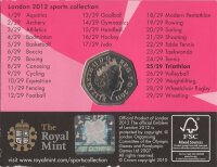 UK 50 Pence 2011 - XXX. Olympische Sommerspiele 2012 in London "Triathlon" - Ku-Ni