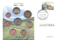 Andorra 3,88 Euro 2015 KMS + 2x2 Euro + 3 Numisbriefe