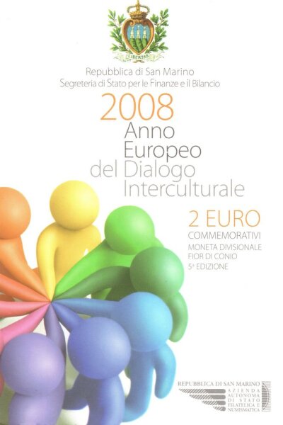 San Marino 2 Euro 2008 "Jahr des interkulturellen Dialogs"