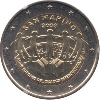 San Marino 2 Euro 2008 "Jahr des interkulturellen Dialogs"